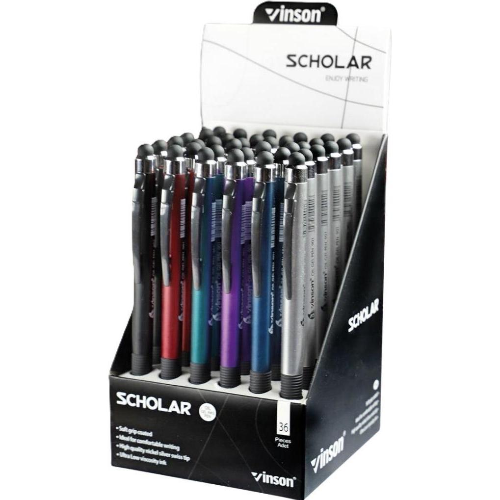 Titanum, Penne, Automatischer Kugelschreiber. Gelehrter blau (36 Stück) (Blu, 36 x)