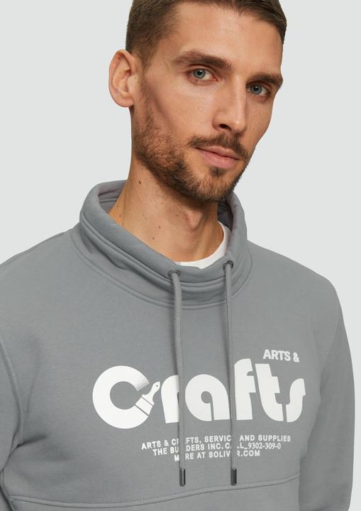 Produktbild s.Oliver Sweatshirt Sweatshirt mit Frontprint und Snood-Kragen (S)