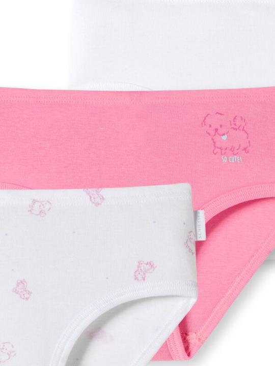 Actual product image Schiesser 3er Pack Kids Girls Feinripp Organic Cotton Slips / Unterhosen (128, pack of 3)