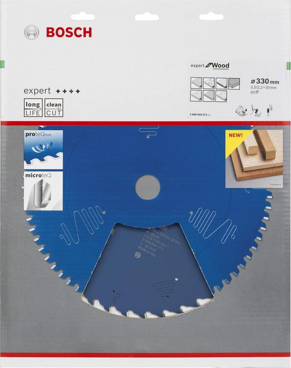 Produktbild Bosch Professional Zubehör Kreissägeblatt Expert for Wood, 330 x 30 x 3,5 mm, 40