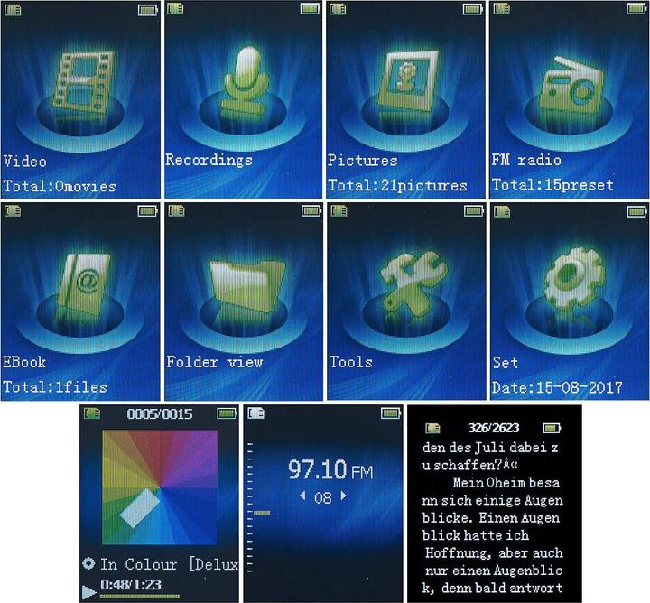 Produktbild Auvisio MP3-Player mit UKW-Radio & E-Book-Reader