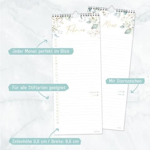 Nährwerte und Zutaten Geburtstagsplaner Kompakt 7018-0