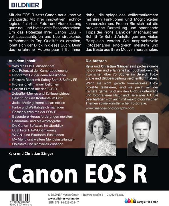 Produktbild Canon EOS R - Für bessere Fotos von Anfang an (Deutsch, Christian Bildner, Dr. Christian Sänger, Dr. Kyra Sänger, 2019)