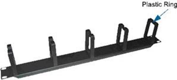 Datacom 19" vyvazovacà panel 1U 5x tvrdé plast. oko