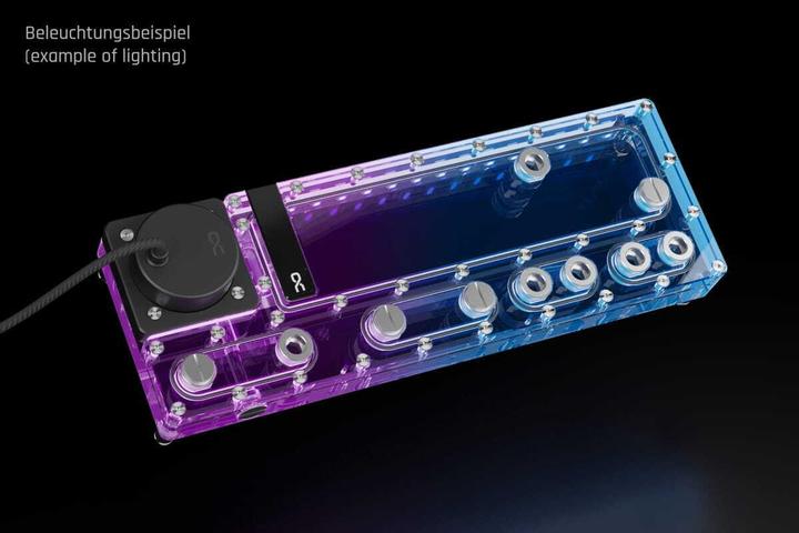 Produktbild Alphacool AGB Core Distro Plate 360 Rechts D5/DDC V.2 mit D5 Apex Pumpe