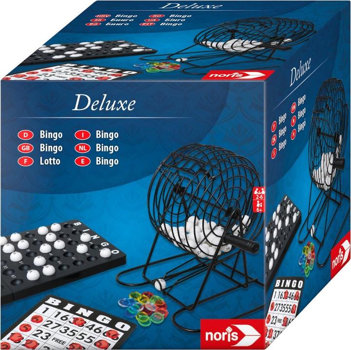Noris Deluxe Bingo (English, French, German, Italian, 2 - 6 Players)