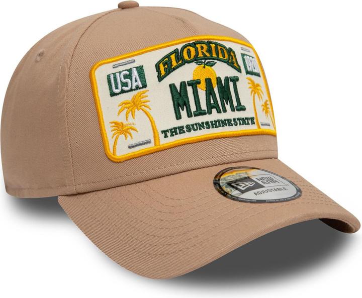 Produktbild New Era E-Frame Snapback Cap - PLATE Florida Miami (One Size)