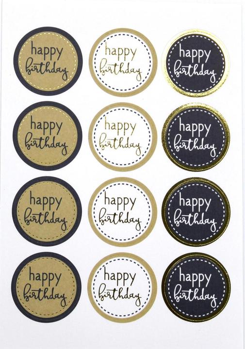 Artoz Motif sticker Happy Birthday 6 pieces