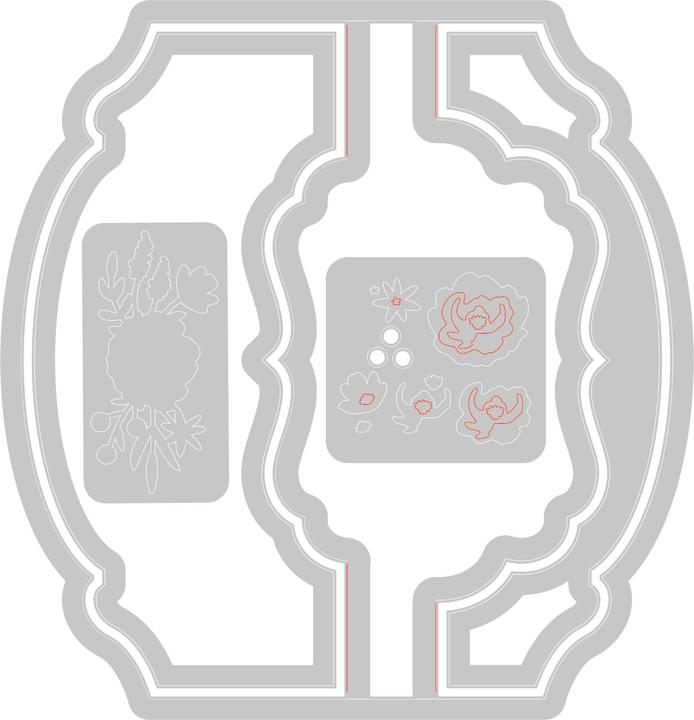 Produktbild Sizzix Thinlits Stanzschablone "Card, Label" (5 Blätter)