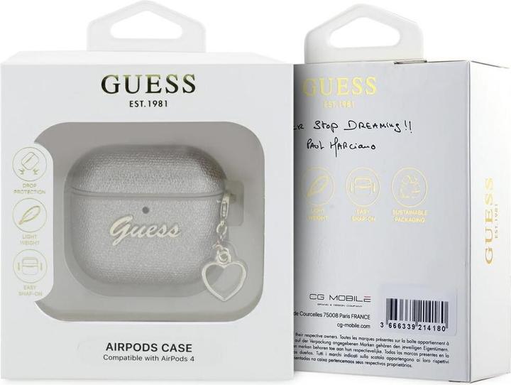 Image du produit Guess Metallic Script Charm Case for AirPods 4 - Gold (Sac pour écouteurs)