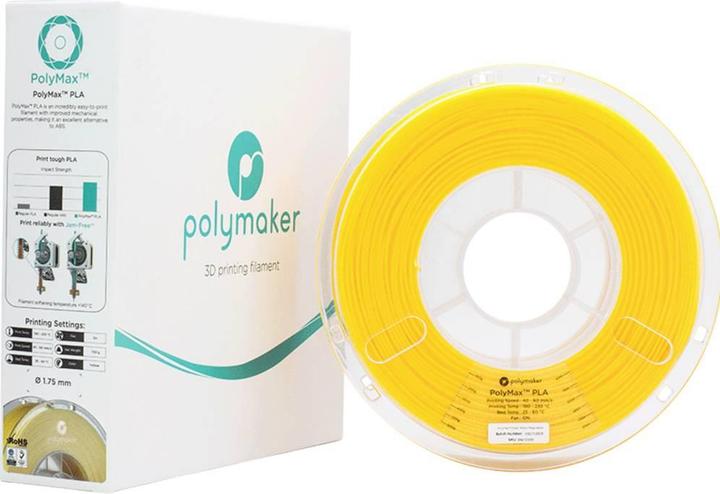 Image du produit Polymaker PA06017 PolyMAX Tough Filament Tough PLA haute rigidité, haute résistance à la traction, haute (Bien que le PLA, 2.85 mm, 750 g, Jaune)