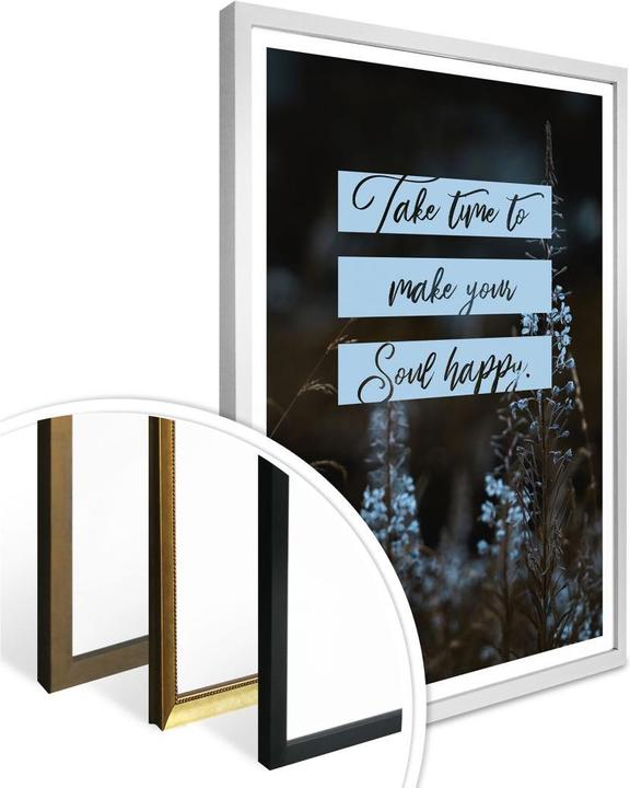 Produktbild Trenddeko Take time to make your soul happy (30 x 40 cm)