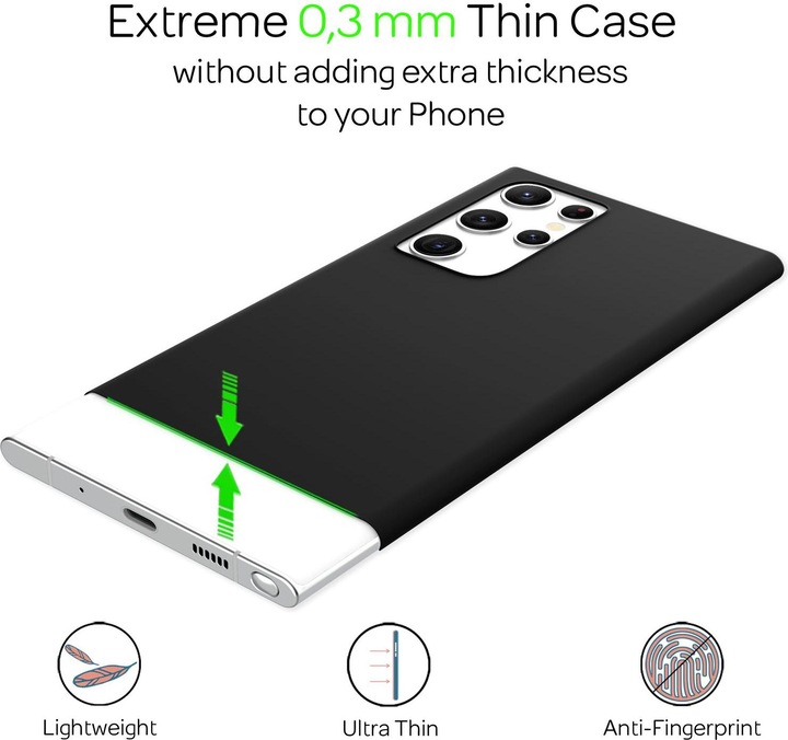 Actual product image Nalia Extremely Thin 0.3mm Matte Hardcase (Samsung Galaxy S22 Ultra)