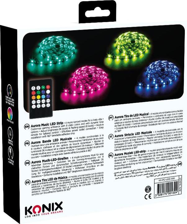 Actual product image Konix Aurora (Multicoloured, 1000 cm)