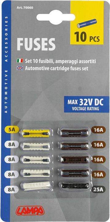 Produktbild Lampa Set 10 sortierte Sicherungen 12/32V