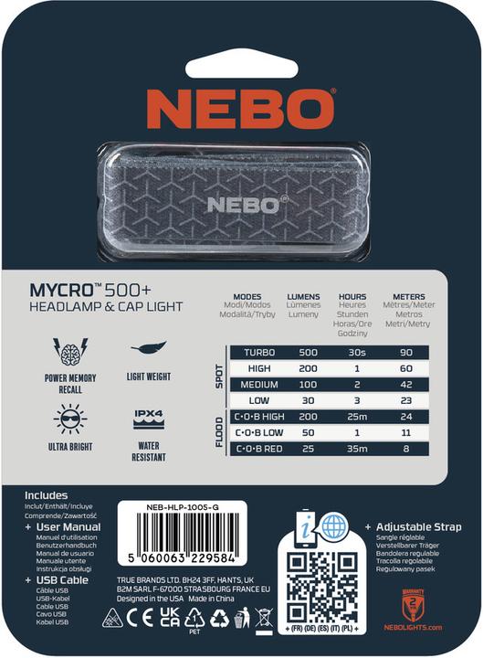 Produktbild Nebo MYCRO 1500 LED-Stirnlampe (500 lm)