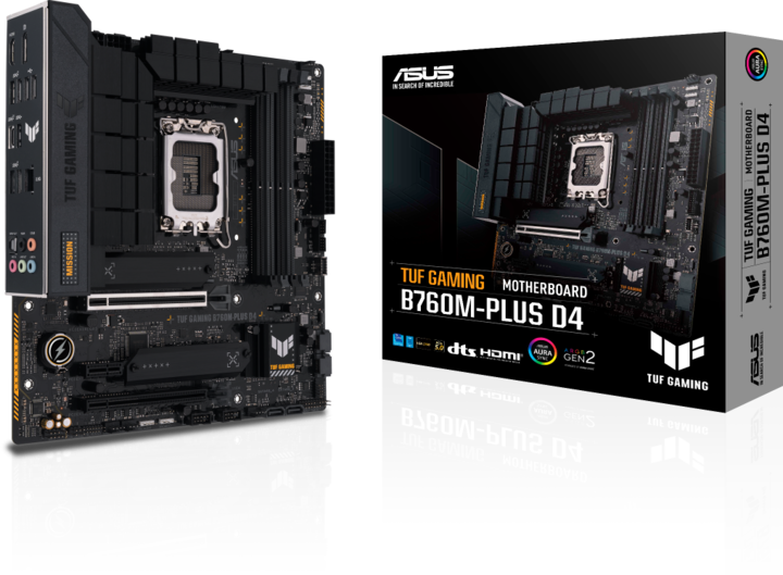 Image du produit ASUS MB TUF GAMING B760M-PLUS (Intel,1700,DDR5,mATX) (LGA 1700, Intel B760, mATX)