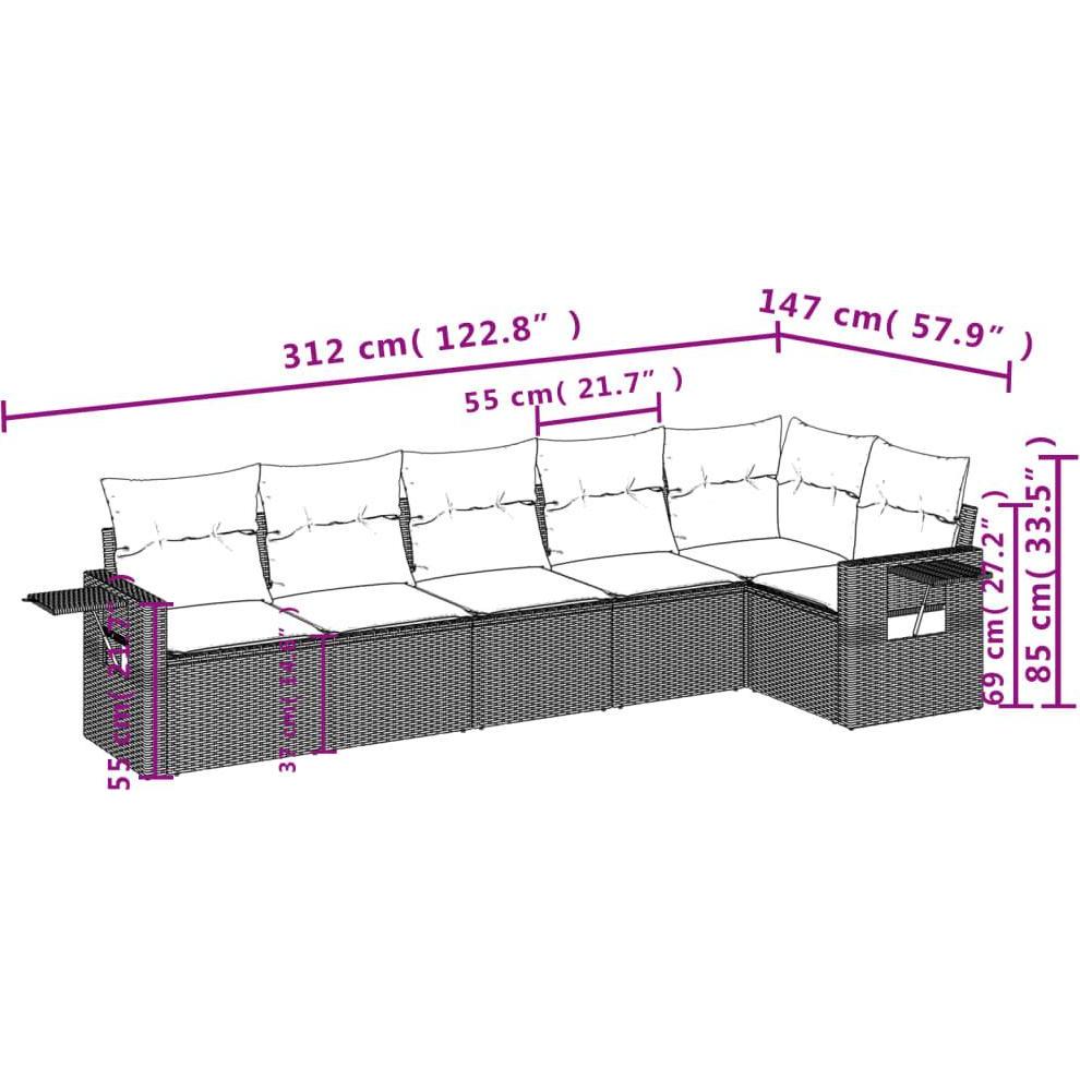 Thumbnail - VidaXL, Gartenlounge, 10-tlg. Garten-Lounge-Set mit Kissen