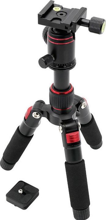 Produktbild Caruba Compactstar 51 Tafelstatief (Zwart / Rood) (Metall)