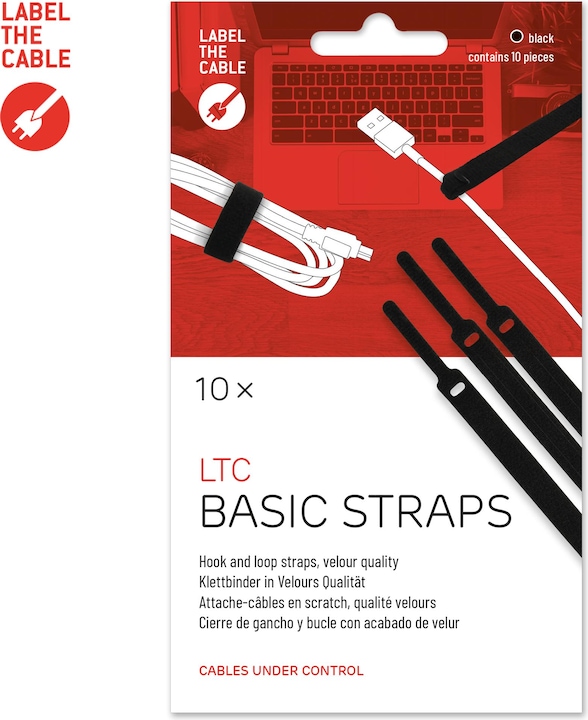 Actual product image Label-the-cable LTC Basic Straps (Velcro cable ties, 170 mm, 10 pcs.)