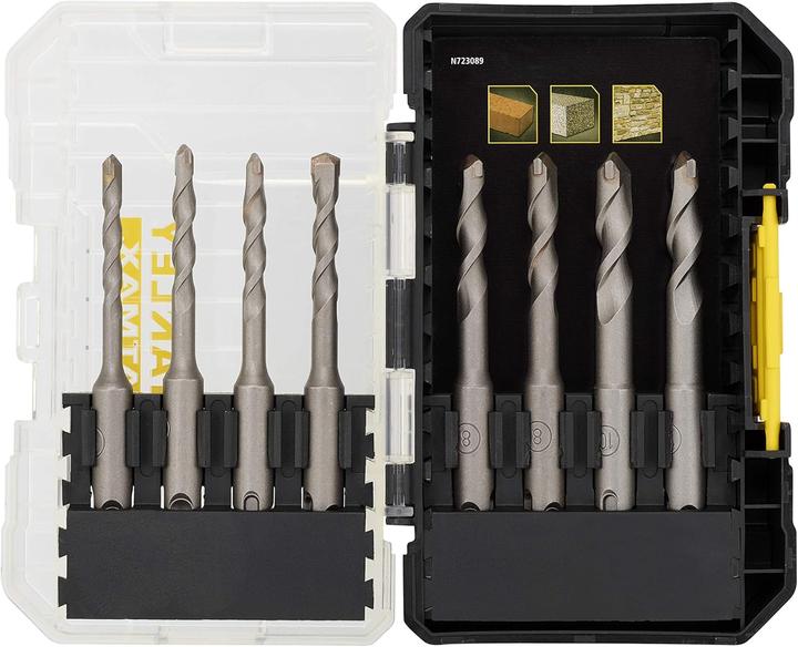 Actual product image Stanley 8-piece SDS-plus masonry drill bit set (10 mm, 5, 6, 8)