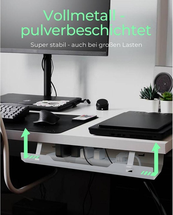 Actual product image Icy Box Cable management tray (Cable hole, 61 cm)