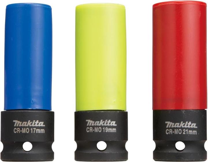 Actual product image Makita Socket wrench set 3 pieces 1/2 (17 mm, 19 mm, 21 mm)
