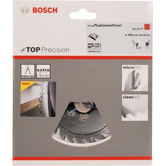 Thumbnail - Bosch Professional Zubehör, Sägeblatt, Vorritzblatt Top Precision Best for Laminated Panel, 100 x 22 x 2,8 - 3,6 mm