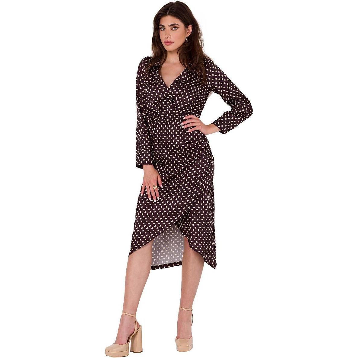 Makover, Damen, Kleider, Cocktailkleid, Braun, (XXL)
