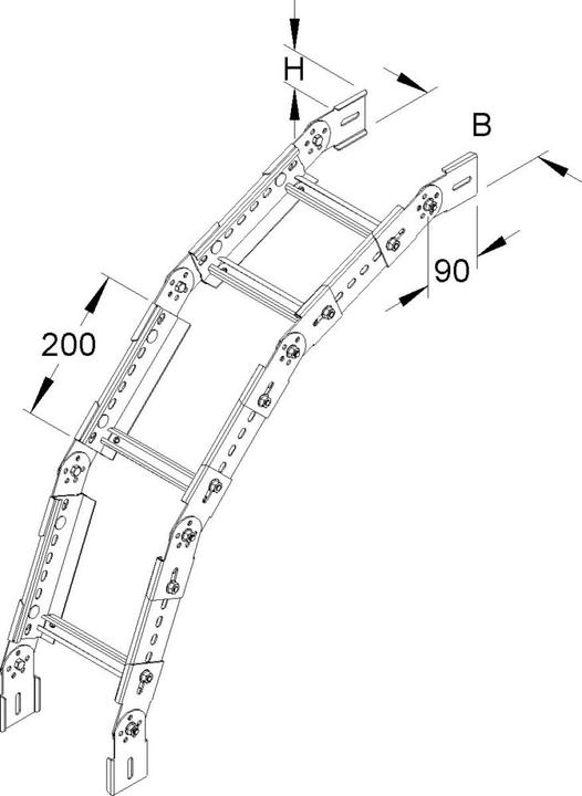 Actual product image Niedax Adjustable bend KGS 60.603 F