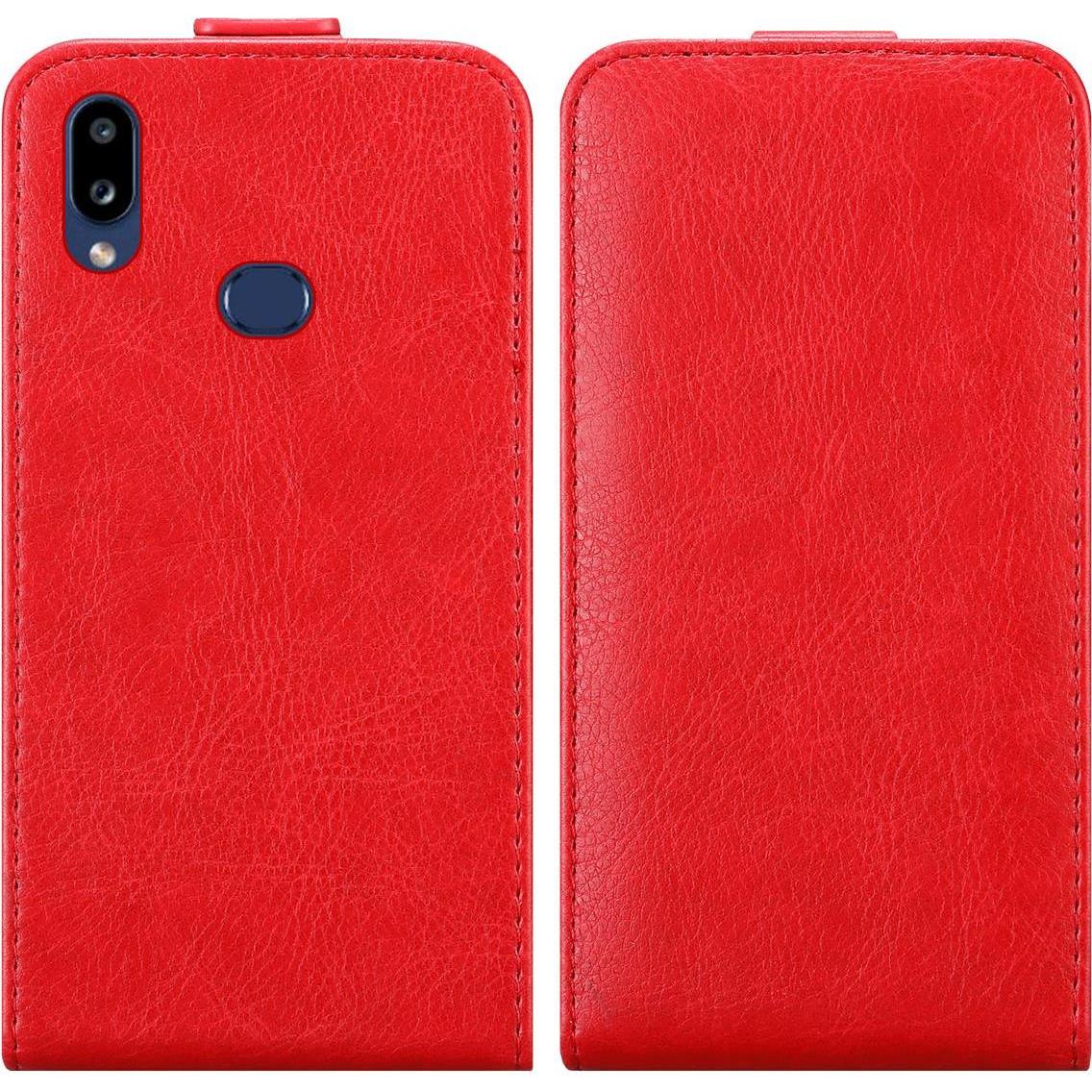 Cadorabo Flip wie Invis Cover (Samsung Galaxy A10s), Smartphone Hülle, Rot