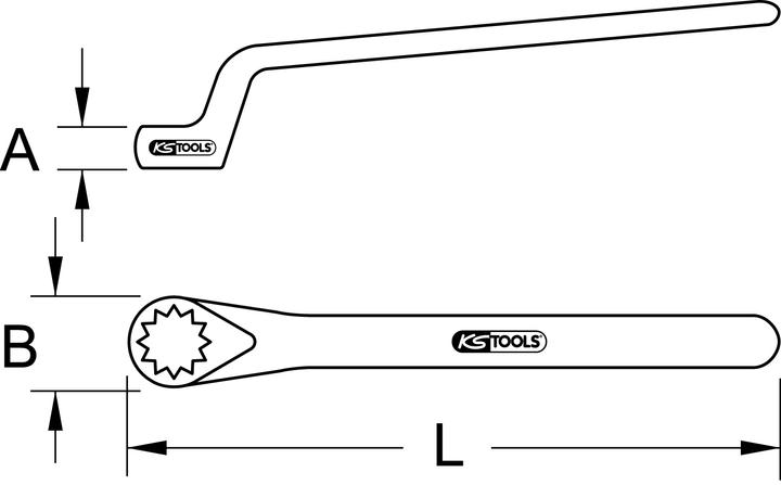 Actual product image KS Tools Ring wrench with protective insulation, ring 75° cranked, inch dimensions, 5/8 ". (5/8")