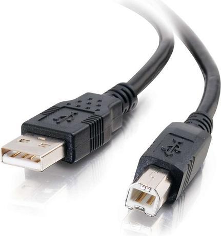 Produktbild C2G USB 2.0 A/B Cable Black 1m USB Kabel USB A USB B Schwarz (1 m, USB 2.0)