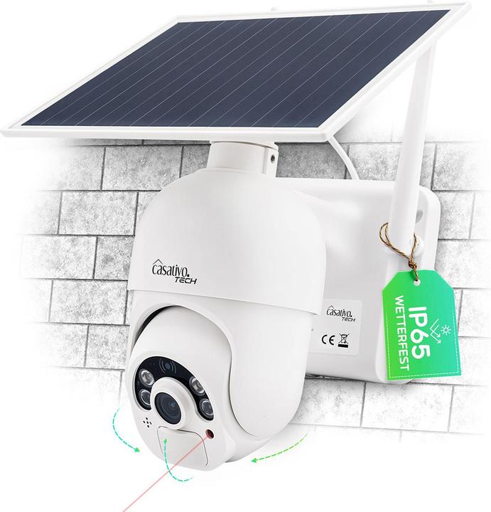 Produktbild Casativo Pan-Tilt Überwachungskamera mit Full-HD, Akku&Solarpanel (1920 x 1080 Pixels)