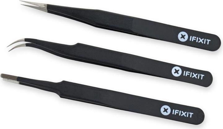 Actual product image iFixit EU145060-2 - Gripping Tool - Tweezers - 3 Tweezers - Black/Blue - 3 Tool -