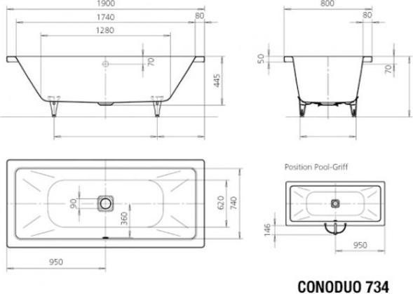 Immagine prodotto Kaldewei Conoduo 734 190x90cm Conoduo 734 190x90cm