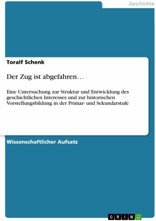 Produktbild Der Zug ist abgefahren¿ (Deutsch, Toralf Schenk, 2010)