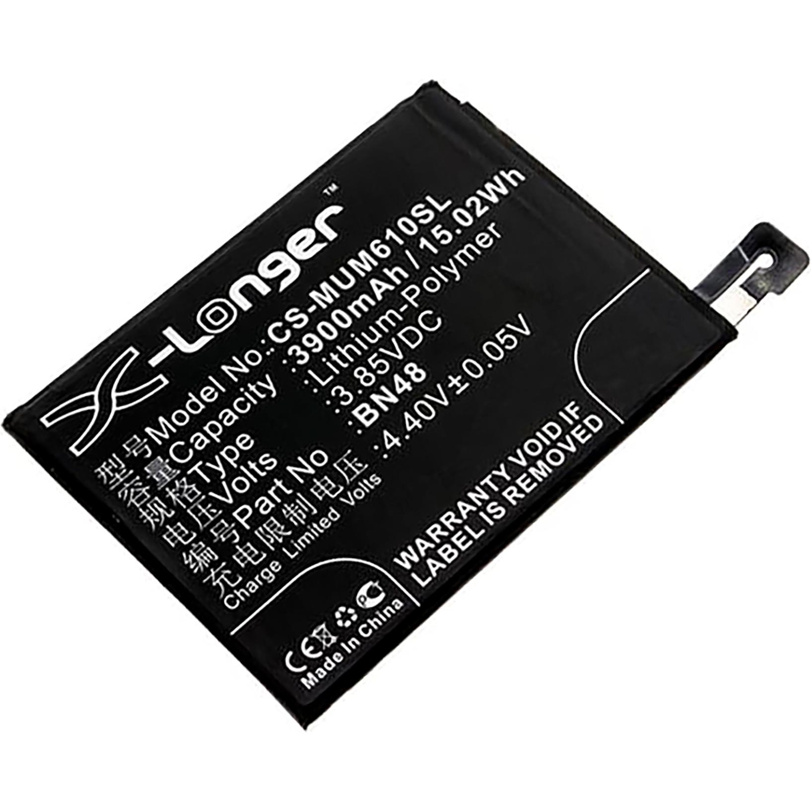 AGI Akku kompatibel mit Xiaomi BN48 - Akku - 3.900 mAh, Smartphone Akku