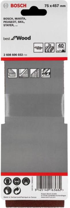 Image du produit Bosch Professional Zubehör PRO X440 bande abrasive, 75 x 533 mm, G150 (150)