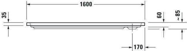 Produktbild Duravit Rechteck-Duschwanne D-CODE weiss 1600x700x85mm