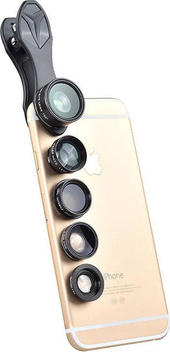 Actual product image Apexel APL-DG5H 5-in-1 Mobile Lens Kit