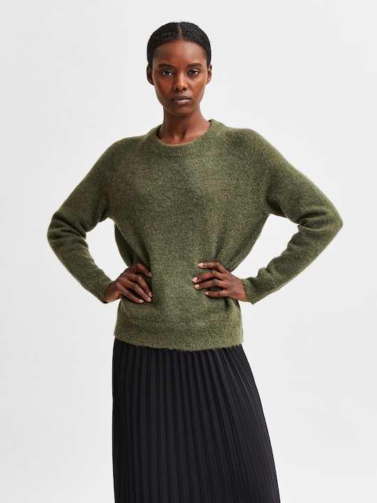 Produktbild Selected Femme Rundhalsausschnitt Woll Pullover (M)