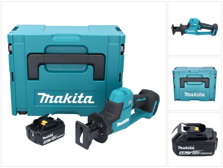 Actual product image Makita DJR 189 M1J Battery Reciprocating Saw 18 V Brushless + 1x Battery 4,0 Ah + Makpac - without La