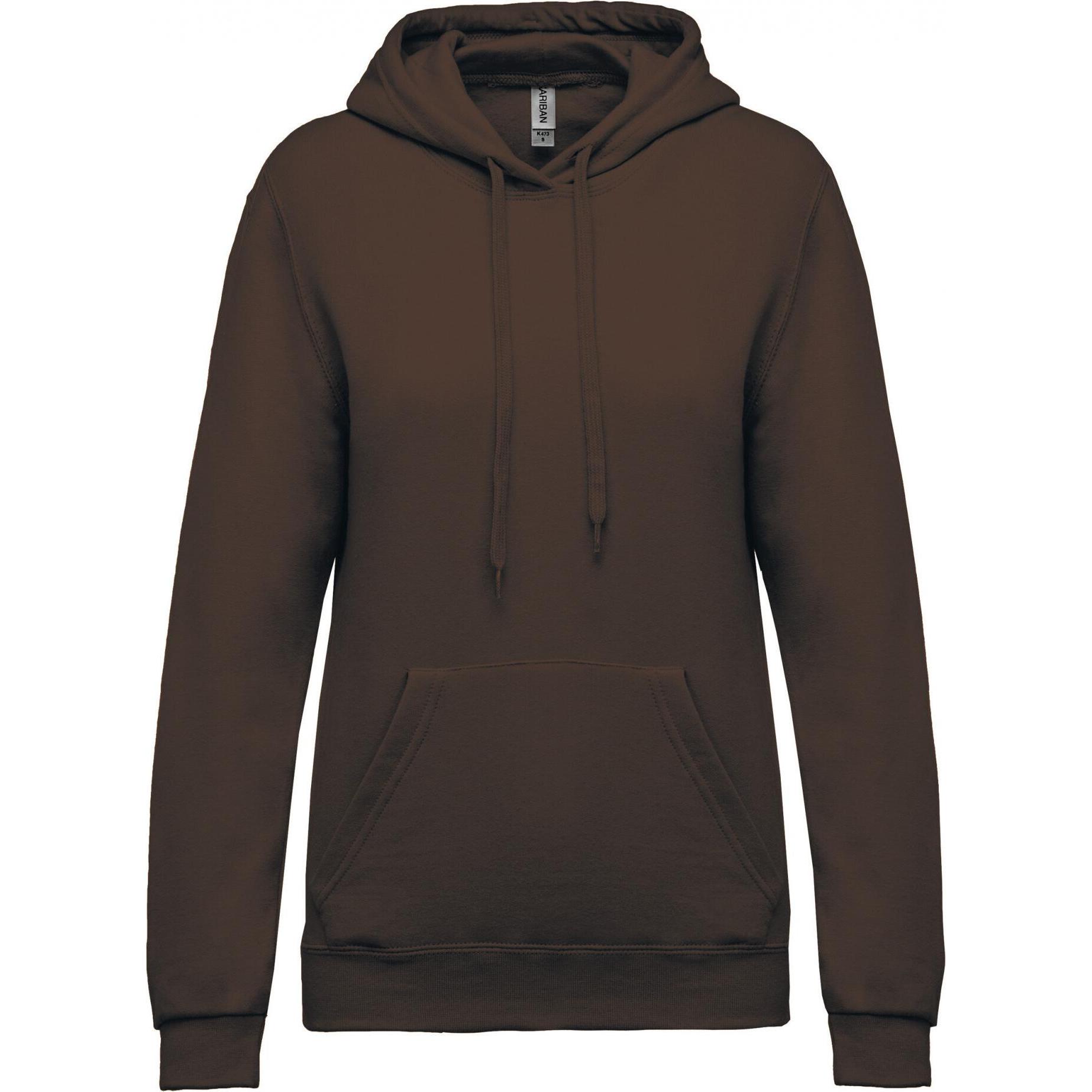 Kariban, Damen, Pullover, Damen-Hoodie, Braun, (M)