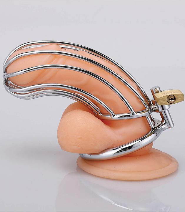 Actual product image XXdreamSToys Metal Cock Cage Banana Shape