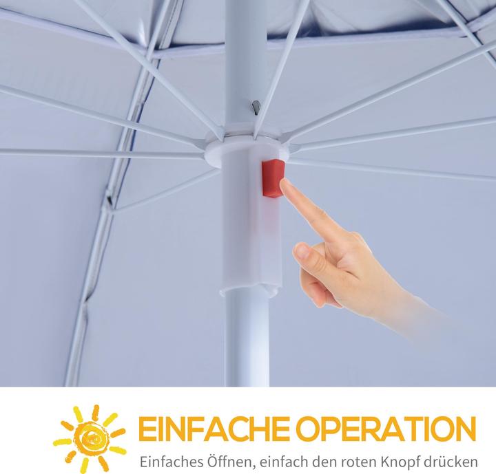 Actual product image Outsunny Beach Umbrella and Beach Tent 2 in 1 (2.10 m)