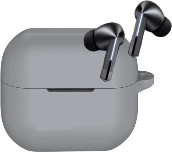 Techsuit - Silicone Case - for Samsung Galaxy Buds 3 / 3 Pro, Smooth Ultrathin Material - Gray (Sac pour écouteurs)