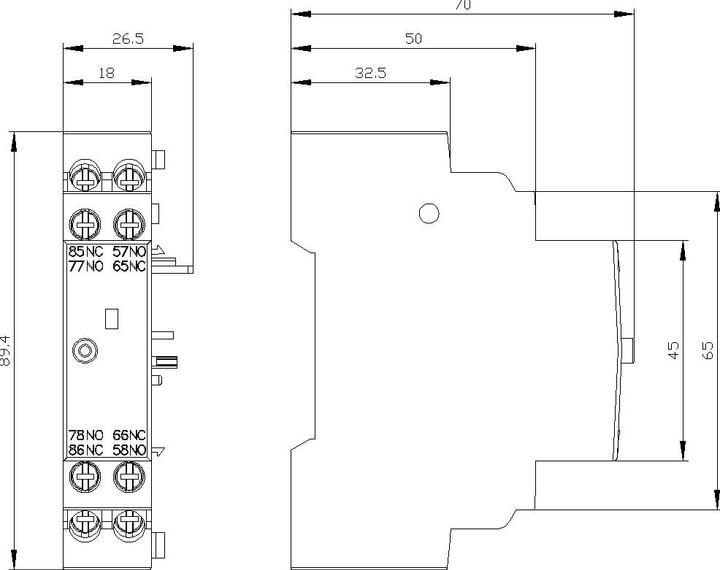 Produktbild Siemens Meldeschalter für Leistungsschalter 3RV2