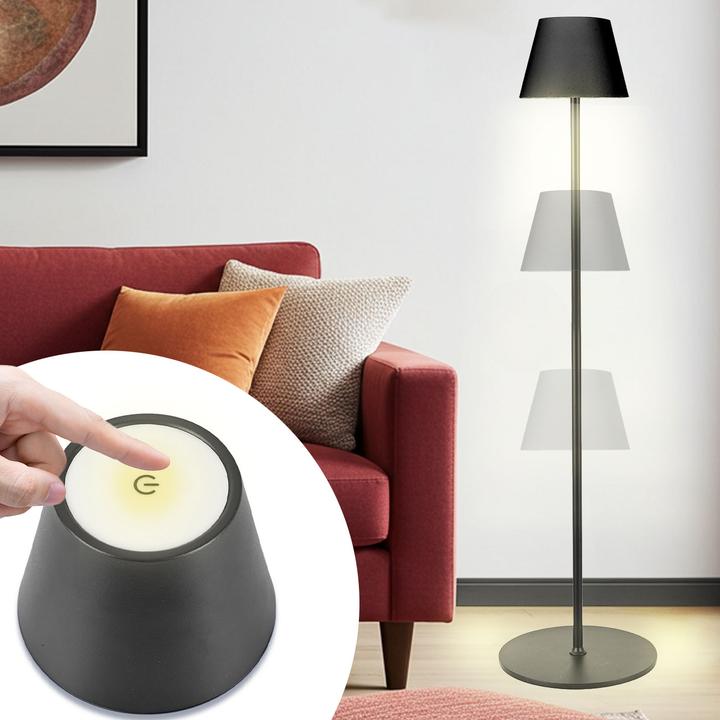 Actual product image Casativo Moderne höhenverstellbare LED-Stehlampe, dimmbar, schwarz, 50 /90/130 cm