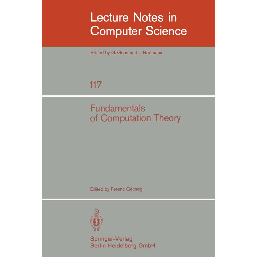 Fundamentals of Computation Theory, Fachbücher